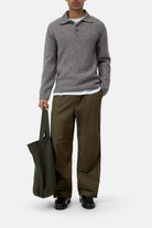 Closed Men's Polo Sweater - Dark Grey Melange Men's Tops - Sloane Boutique
