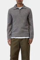 Closed Men's Polo Sweater - Dark Grey Melange Men's Tops - Sloane Boutique