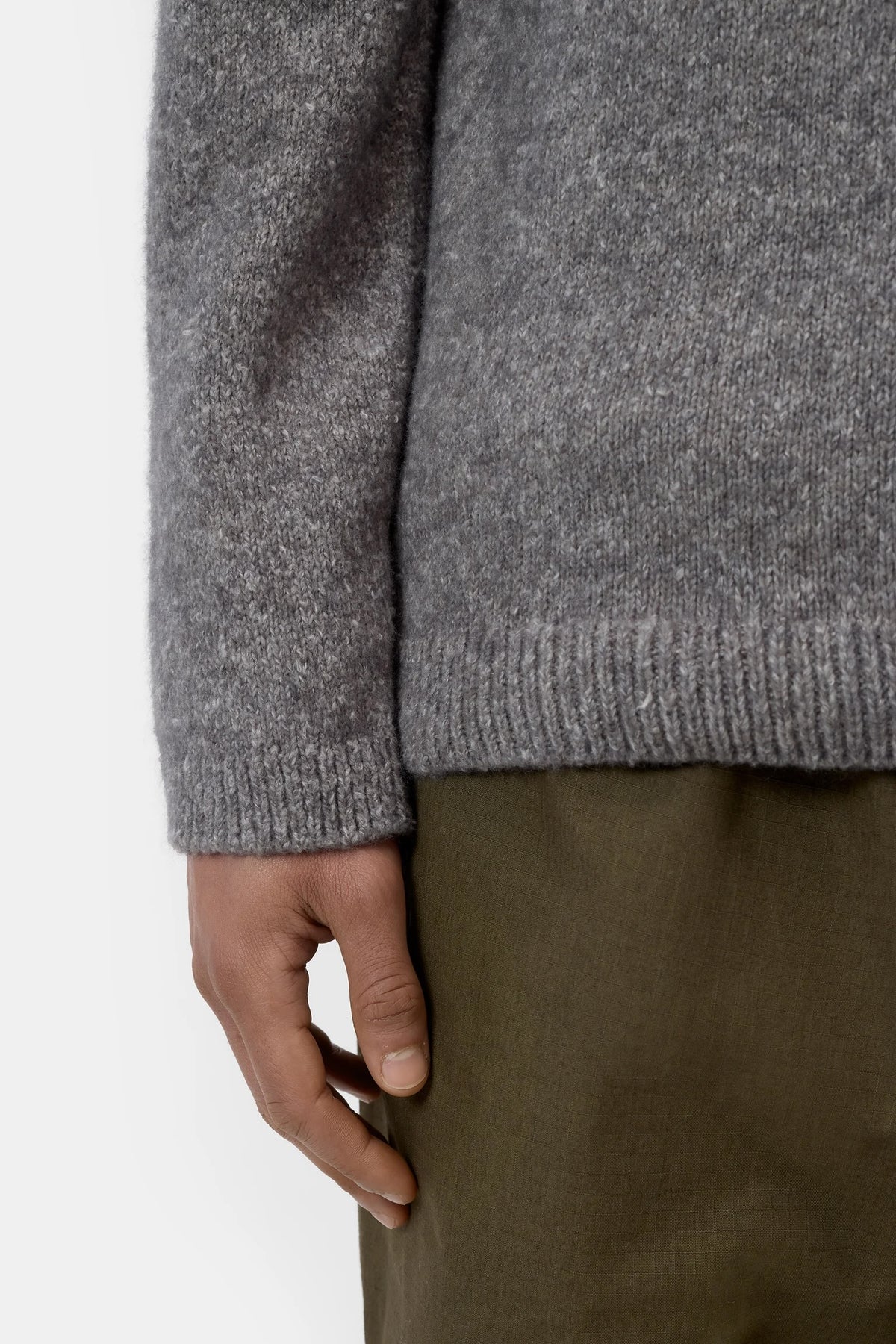 Closed Men's Polo Sweater - Dark Grey Melange Men's Tops - Sloane Boutique