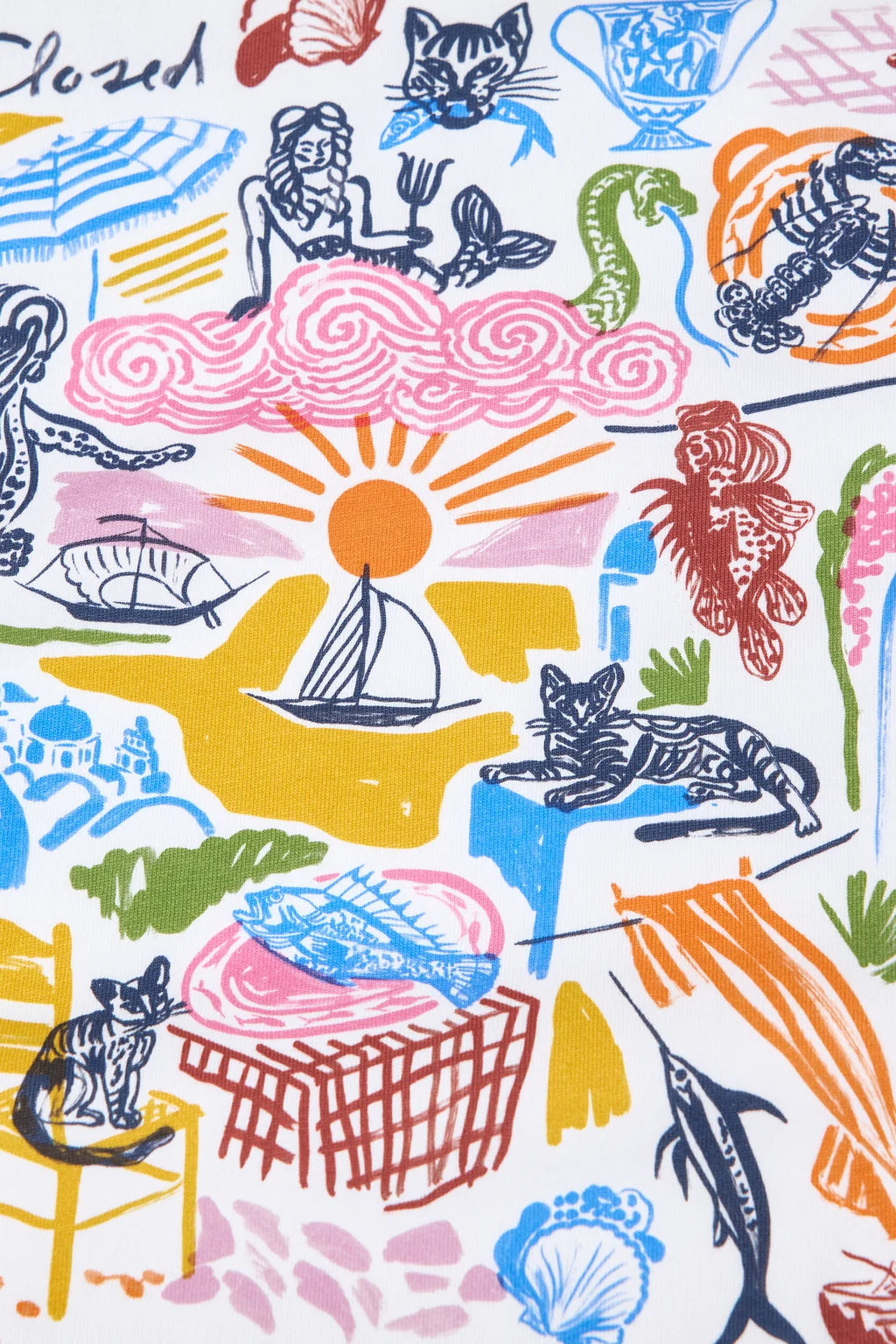 CLOSED Men's Printed T-Shirt - White Men's Tops - Sloane Boutique