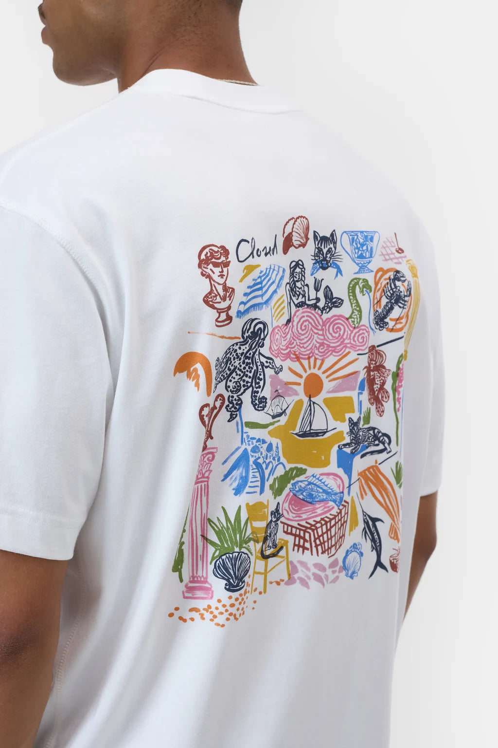 CLOSED Men's Printed T-Shirt - White Men's Tops - Sloane Boutique
