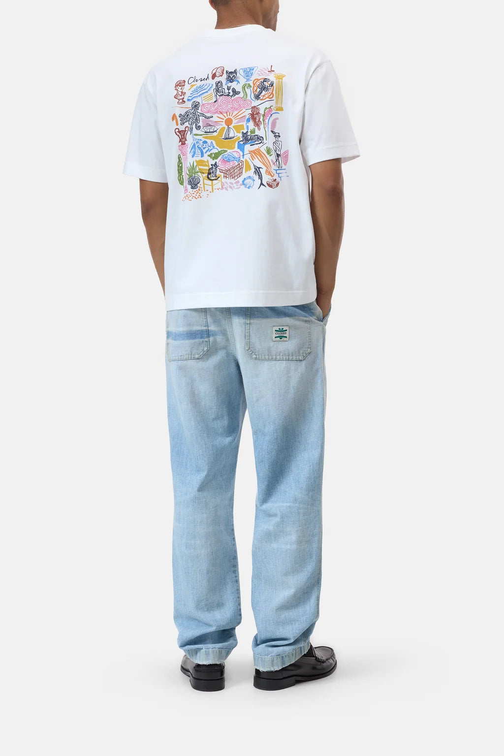 CLOSED Men's Printed T-Shirt - White Men's Tops - Sloane Boutique