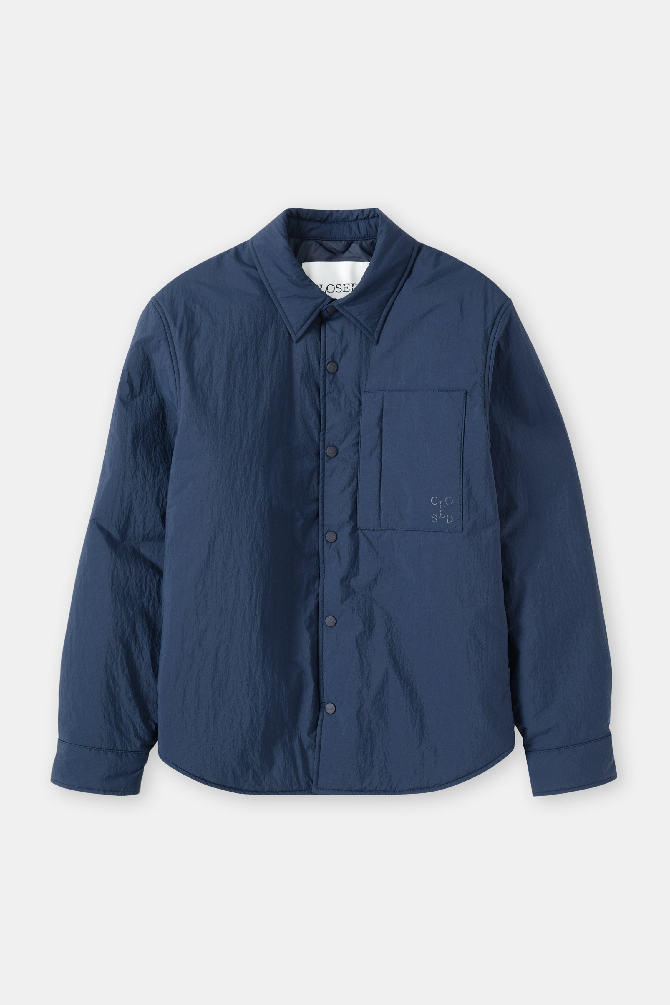 CLOSED Men's Quilted Overshirt - Smokey Blue Outerwear - Sloane Boutique