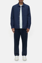 CLOSED Men's Quilted Overshirt - Smokey Blue Outerwear - Sloane Boutique