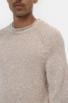 CLOSED Men's Raw Edged Knit - Rock Beige Men's Tops - Sloane Boutique