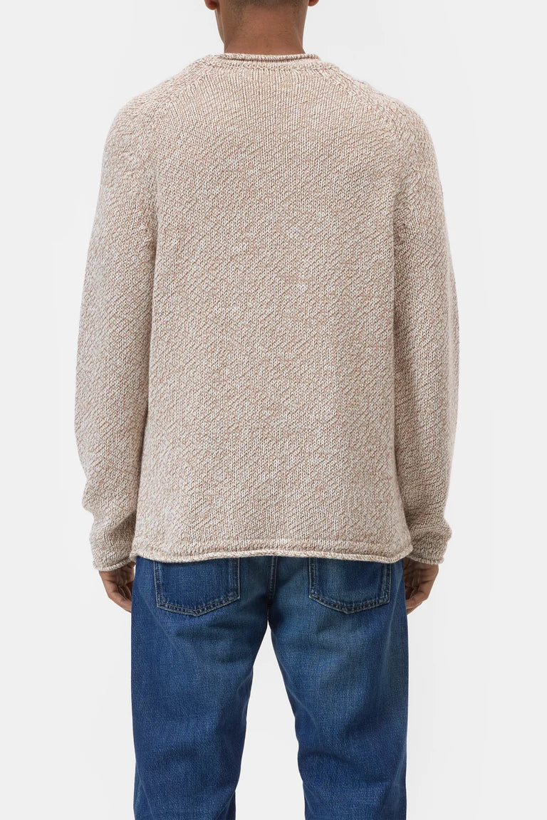 CLOSED Men's Raw Edged Knit - Rock Beige Men's Tops - Sloane Boutique