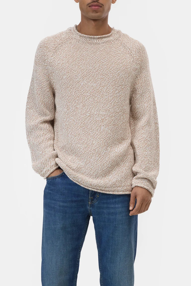 CLOSED Men's Raw Edged Knit - Rock Beige Men's Tops - Sloane Boutique