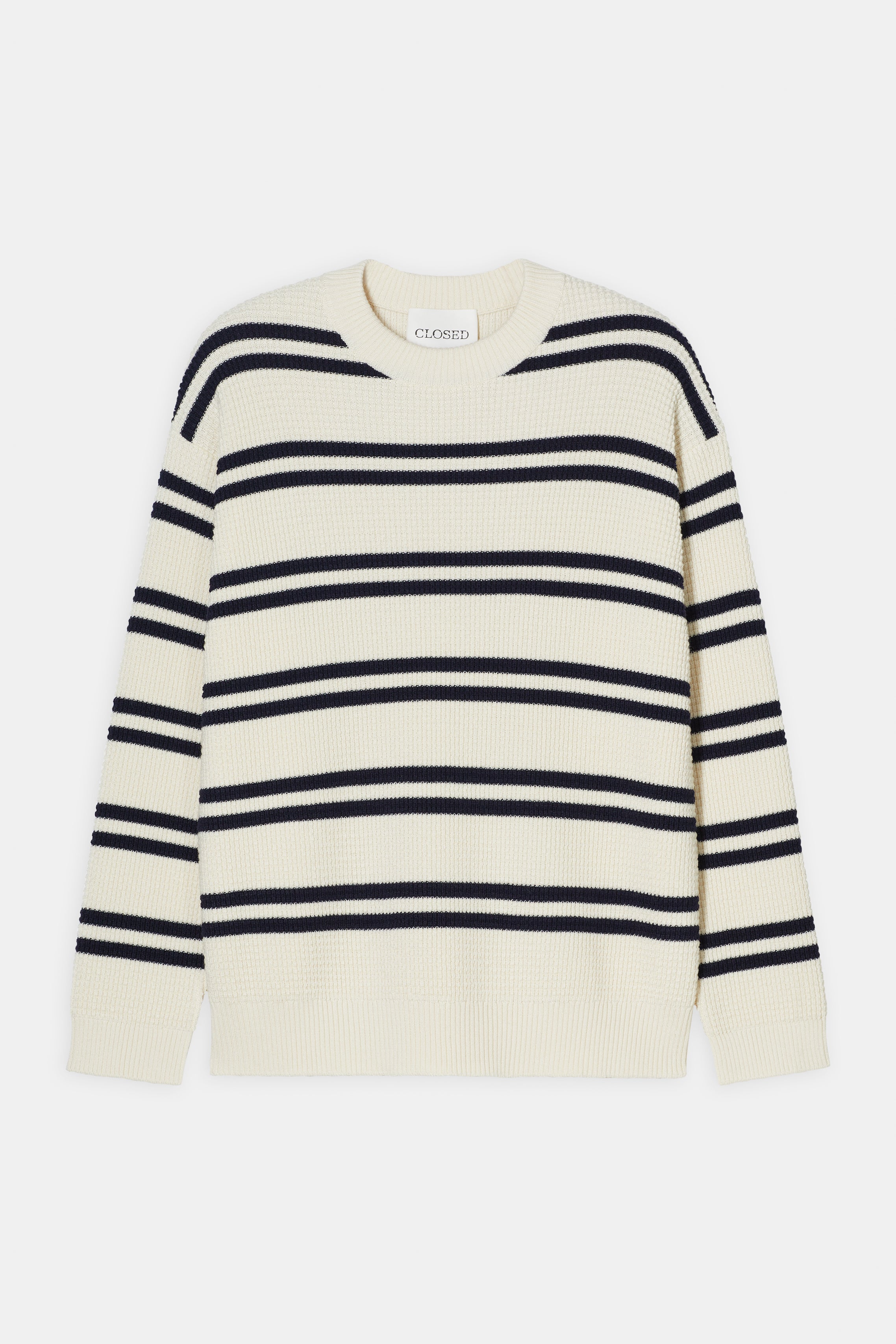 CLOSED Men's Striped Crewneck Jumper - Ivory Men's Tops - Sloane Boutique