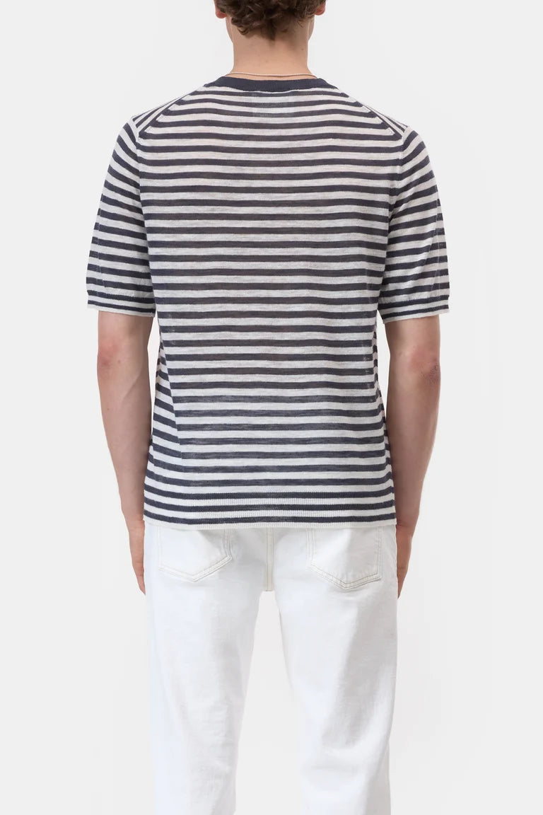 CLOSED Men's Striped T-Shirt - Magma Black Men's Tops - Sloane Boutique