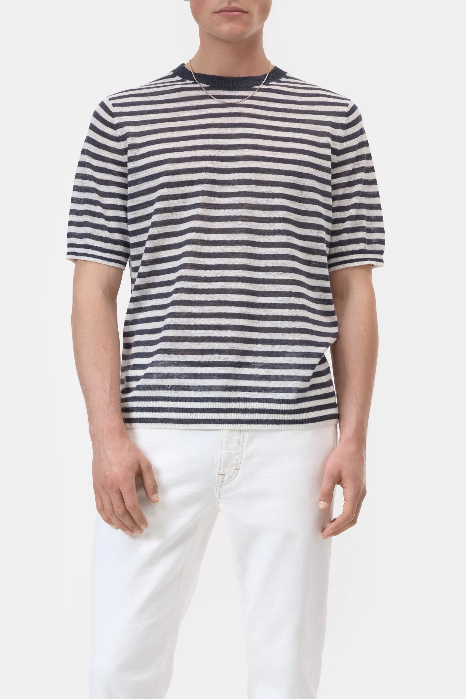 CLOSED Men's Striped T-Shirt - Magma Black Men's Tops - Sloane Boutique