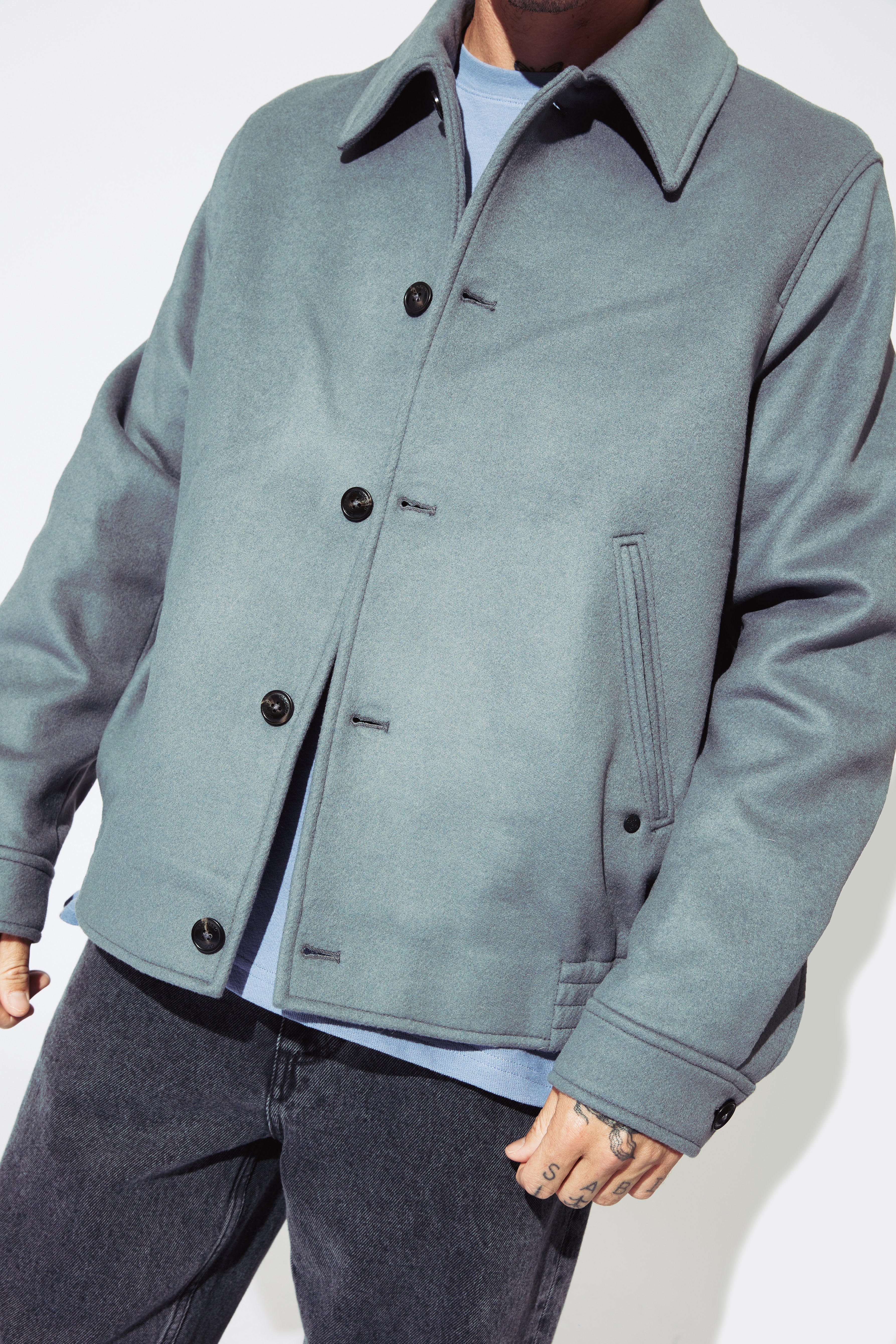 CLOSED Men's Varsity Blouson - Washed Stone Outerwear - Sloane Boutique