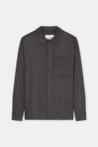 Closed Men's Wool Shirt - Espresso Brown Men's Tops - Sloane Boutique