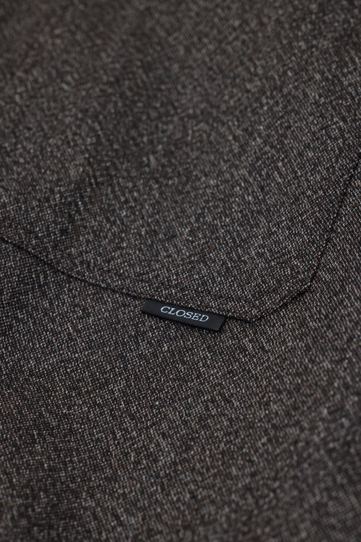 Closed Men's Wool Shirt - Espresso Brown Men's Tops - Sloane Boutique