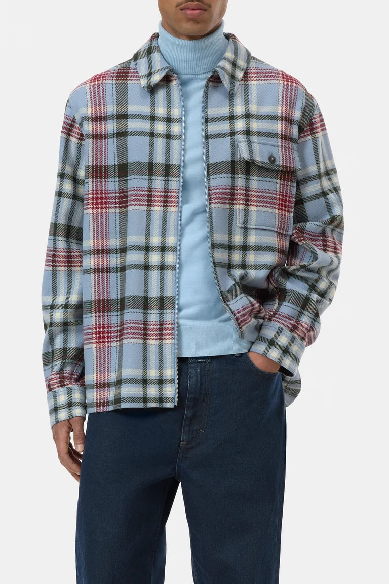 CLOSED Men's Zipped Shirt - Nordic Blue sale tops - Sloane Boutique