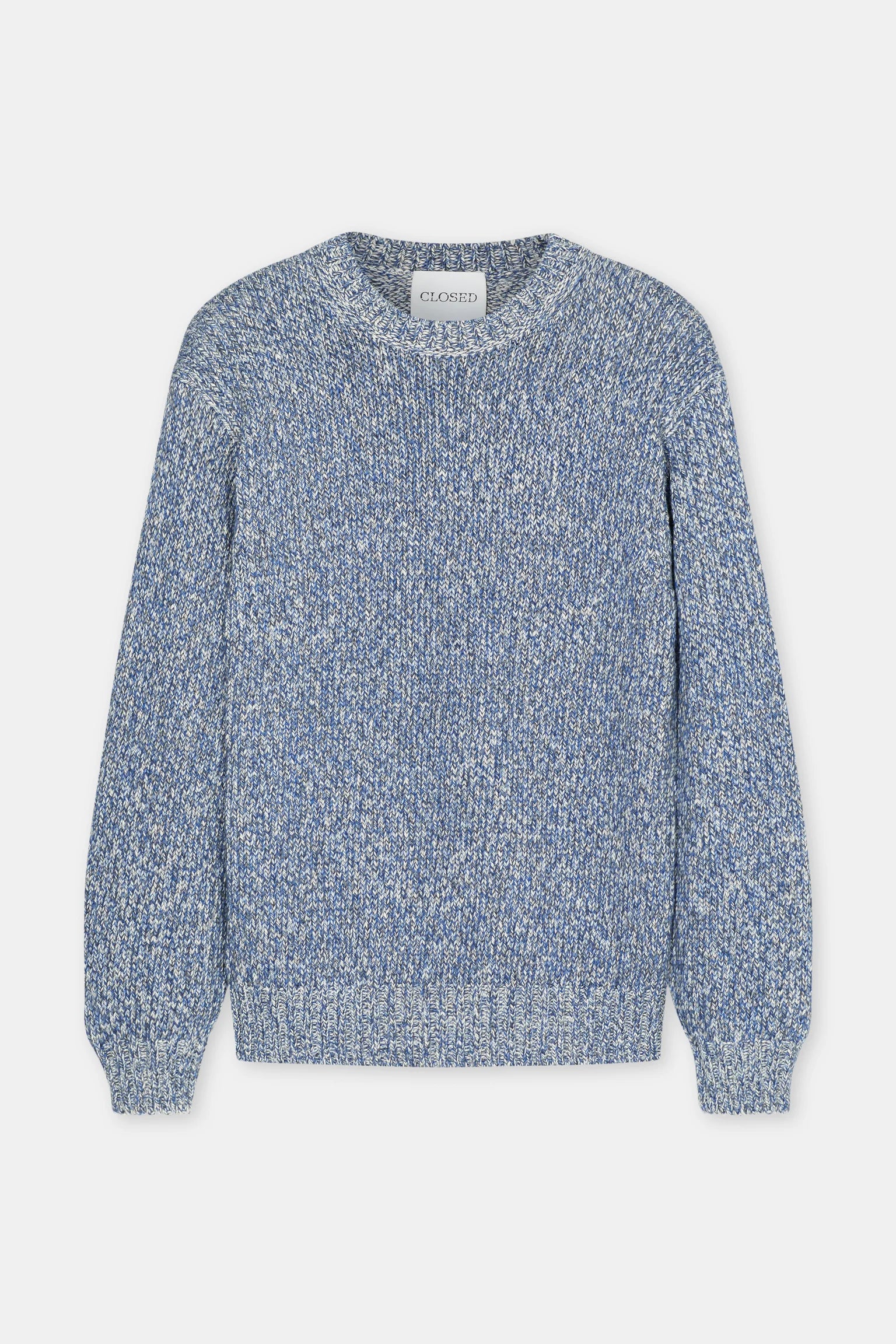 Closed Mouliné Crewneck - Harbour Blue Men's Tops - Sloane Boutique