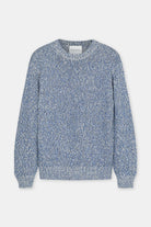 Closed Mouliné Crewneck - Harbour Blue Men's Tops - Sloane Boutique