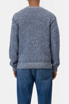 Closed Mouliné Crewneck - Harbour Blue Men's Tops - Sloane Boutique