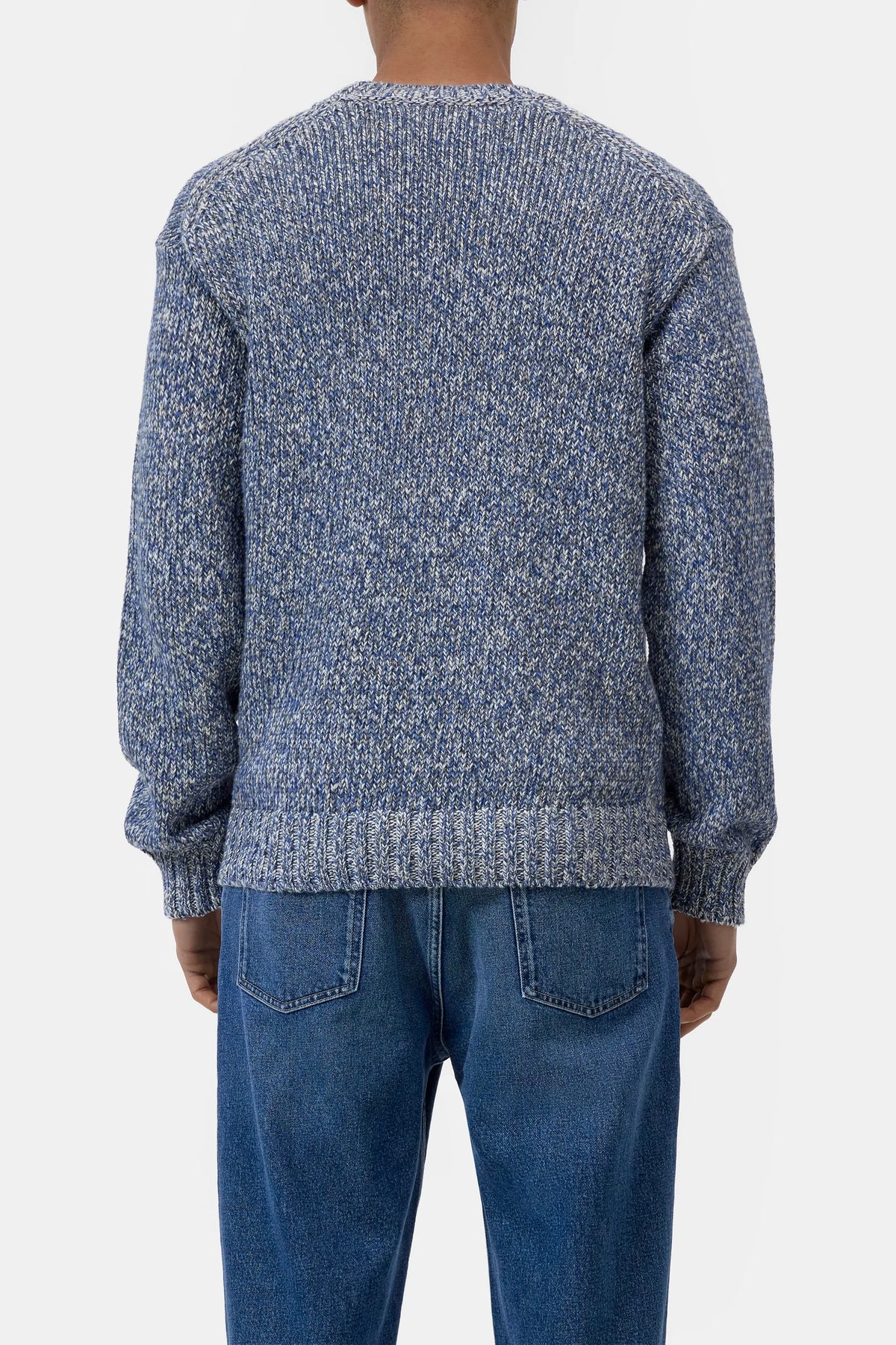 Closed Mouliné Crewneck - Harbour Blue Men's Tops - Sloane Boutique