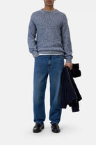 Closed Mouliné Crewneck - Harbour Blue Men's Tops - Sloane Boutique
