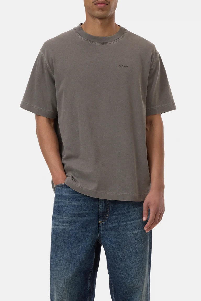 CLOSED Organic Cotton Logo T-Shirt - Marsh Green Men's Tops - Sloane Boutique