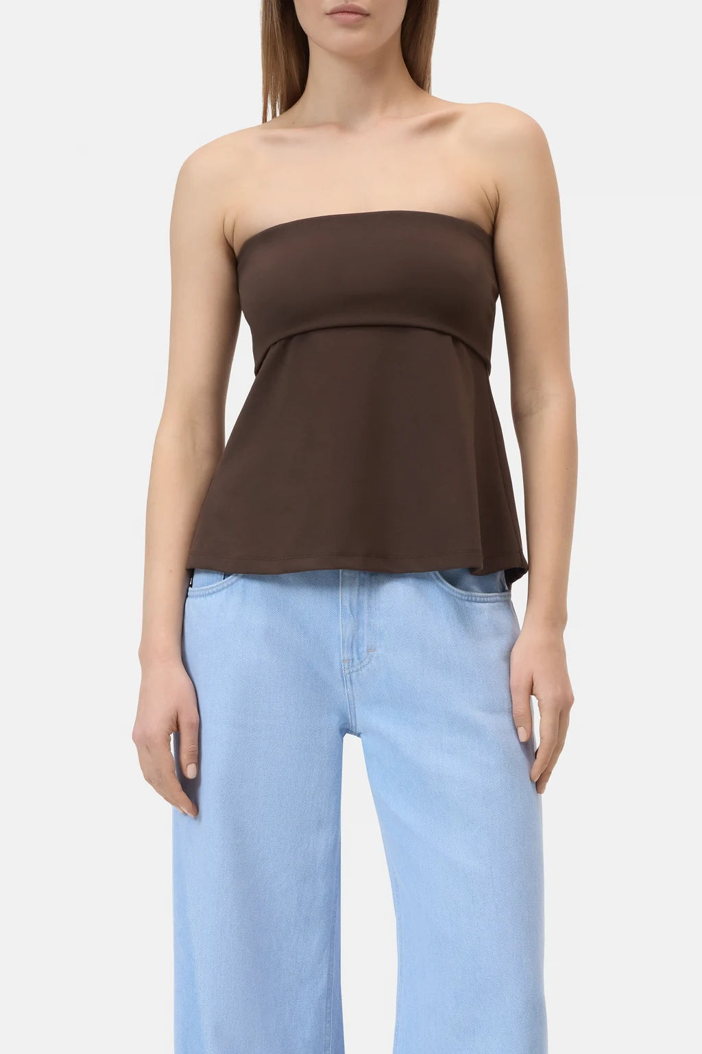 CLOSED Peplon Top - Maple Brown Women's Tops - Sloane Boutique
