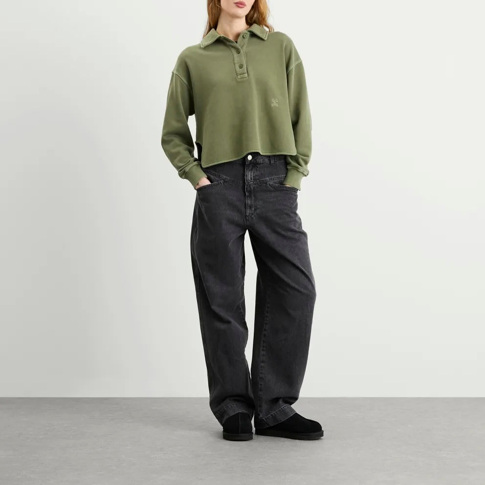 CLOSED Rugby Shirt - Army Green Women's Tops - Sloane Boutique