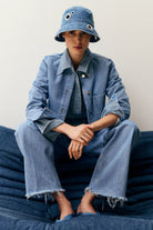 Closed Short Shirt Jacket - Light Blue sale outerwear - Sloane Boutique