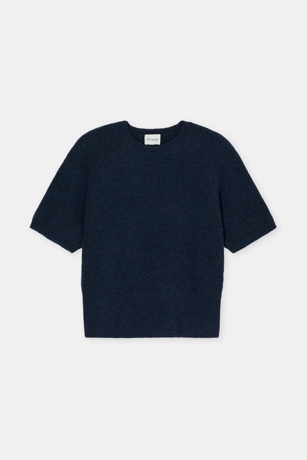 Closed Short Sleeve Crewneck Sweater - Dark Night Women's Tops - Sloane Boutique