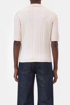 Closed Short Sleeve Polo - Blush Pink Women's Tops - Sloane Boutique