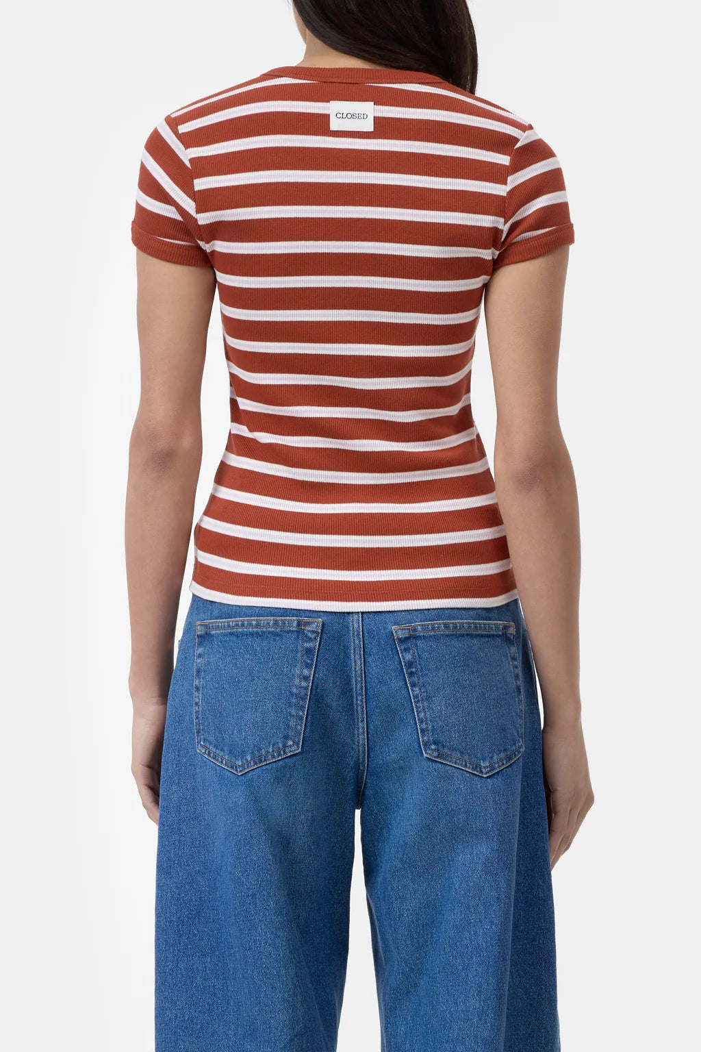 CLOSED Slim T-Shirt - Brick Red Women's Tops - Sloane Boutique