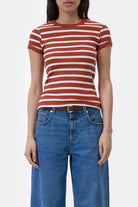 CLOSED Slim T-Shirt - Brick Red Women's Tops - Sloane Boutique