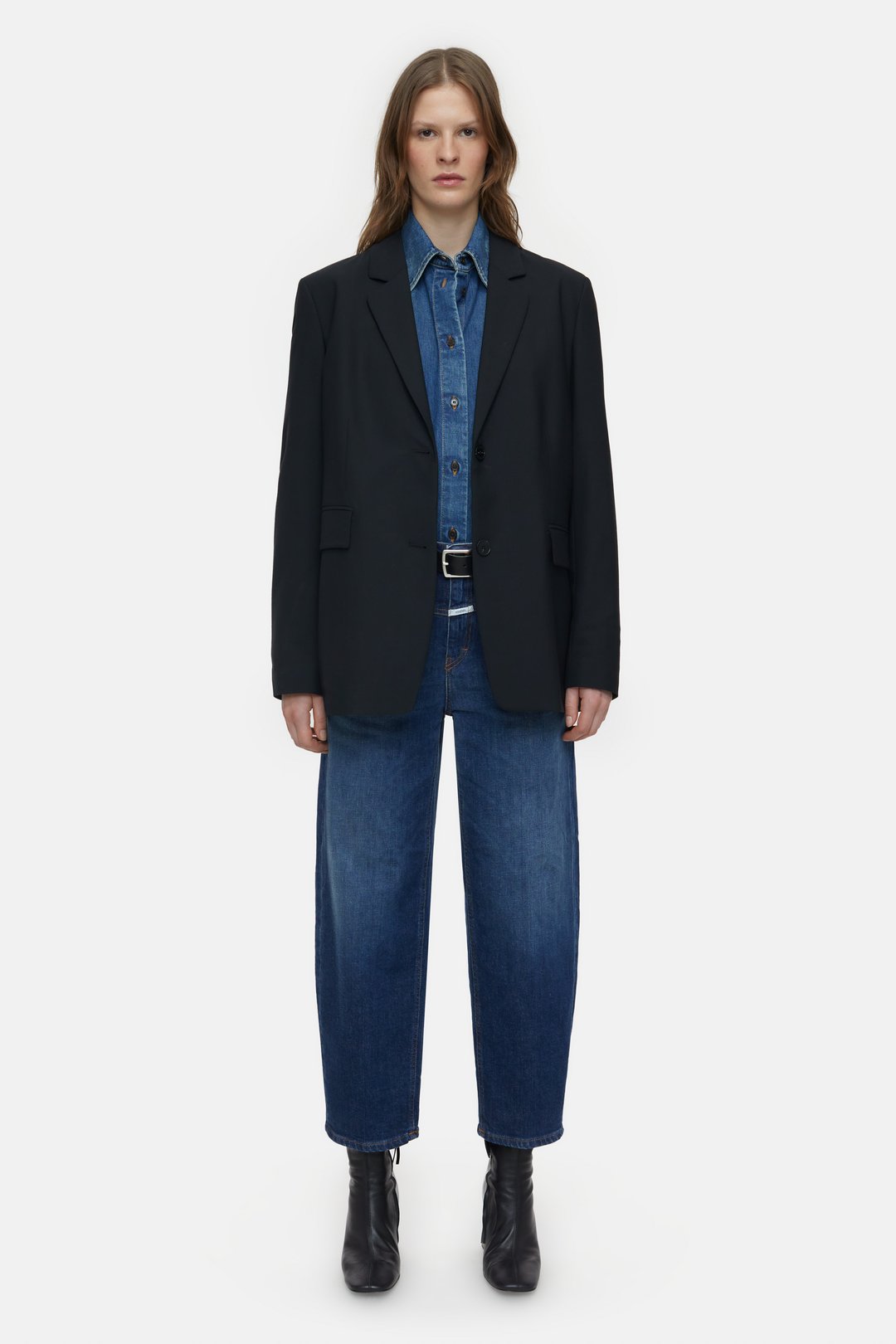 CLOSED Stover-X Relaxed Denim - Dark Blue Women's Bottoms - Sloane Boutique