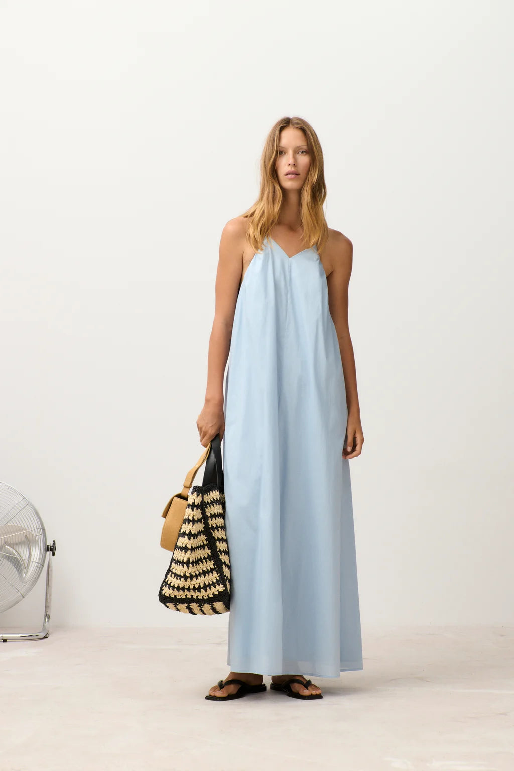 CLOSED Strap Sundress - Dove Blue Dresses - Sloane Boutique