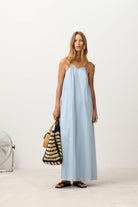 CLOSED Strap Sundress - Dove Blue Dresses - Sloane Boutique