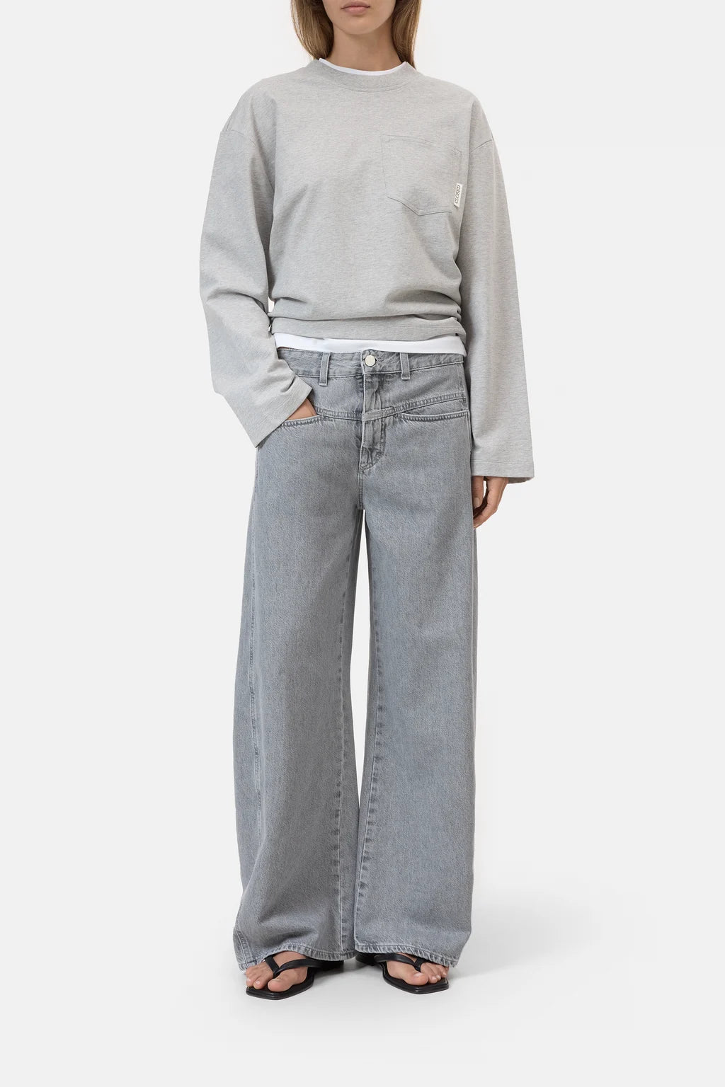 CLOSED Tori-X Barrel Jeans - Mid Grey Women's Bottoms - Sloane Boutique