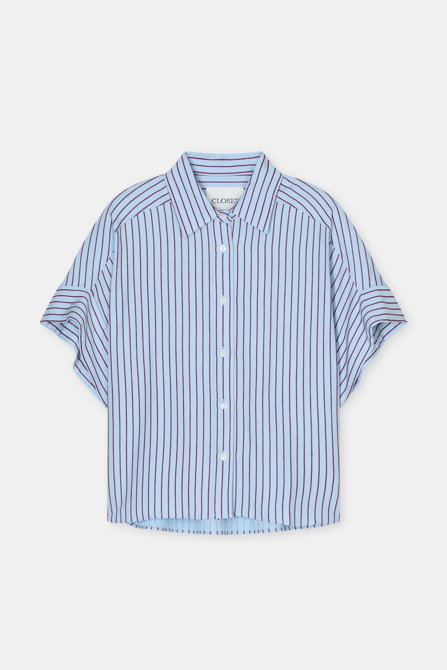 CLOSED Turn-Up Shirt - Dove Blue Women's Tops - Sloane Boutique