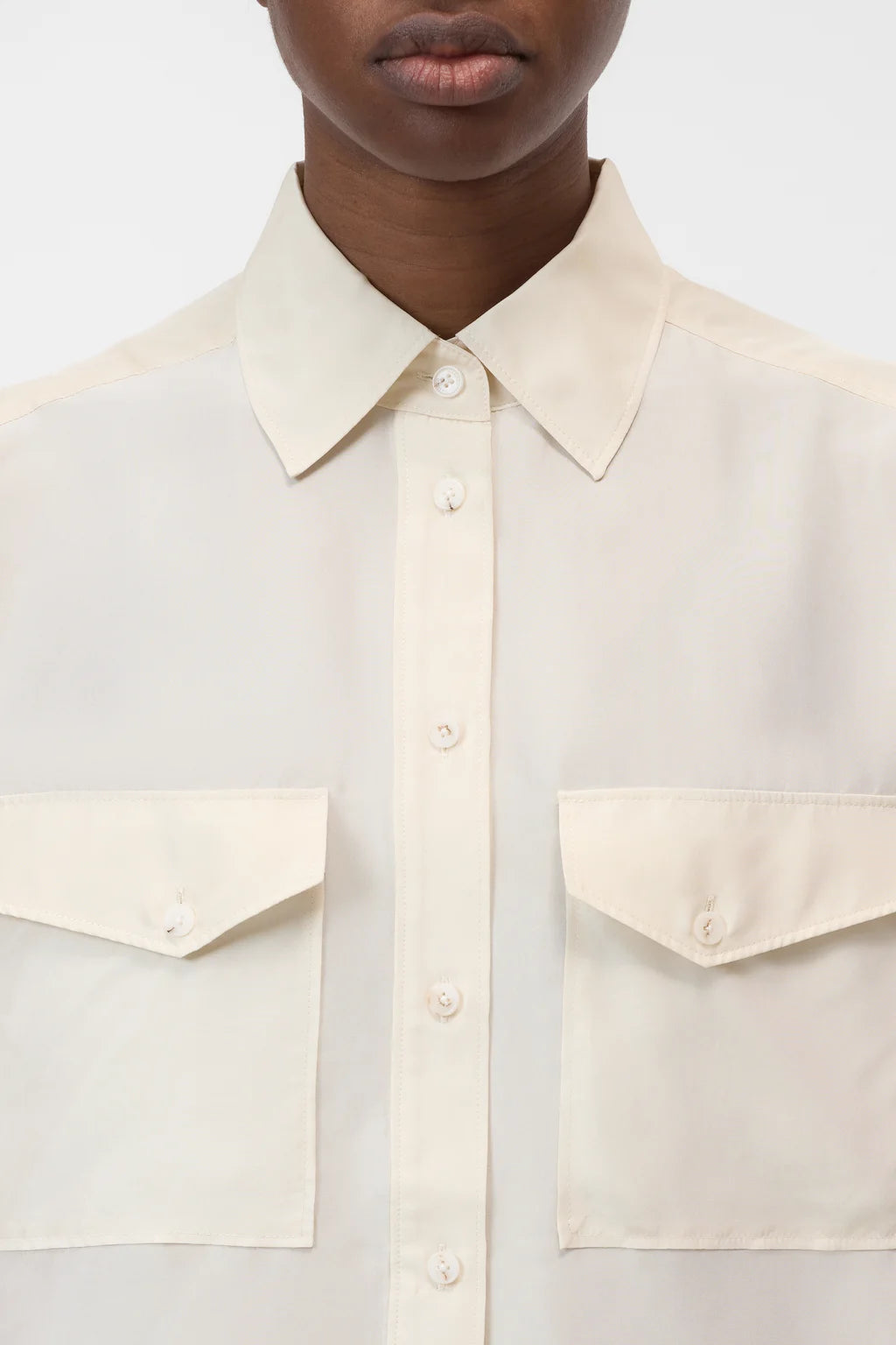 Closed Utility Shirt - Ecru Women's Tops - Sloane Boutique