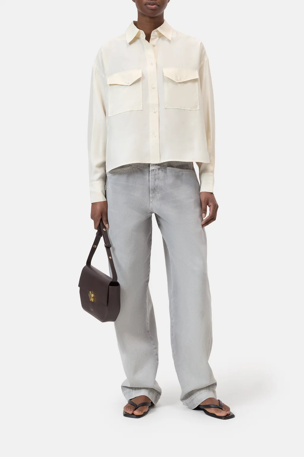 Closed Utility Shirt - Ecru Women's Tops - Sloane Boutique