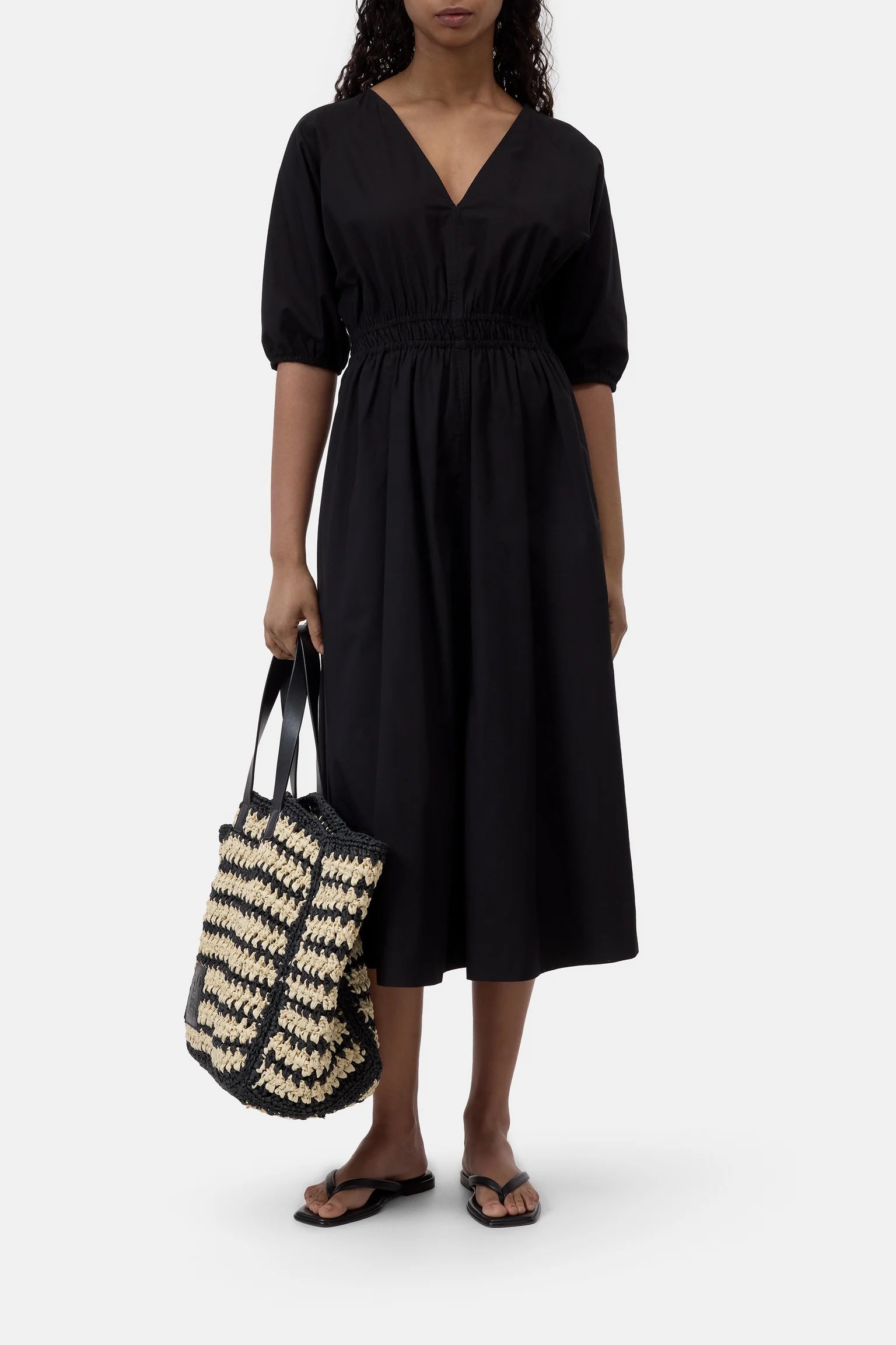 CLOSED V-Neck Dress - Black Dresses - Sloane Boutique