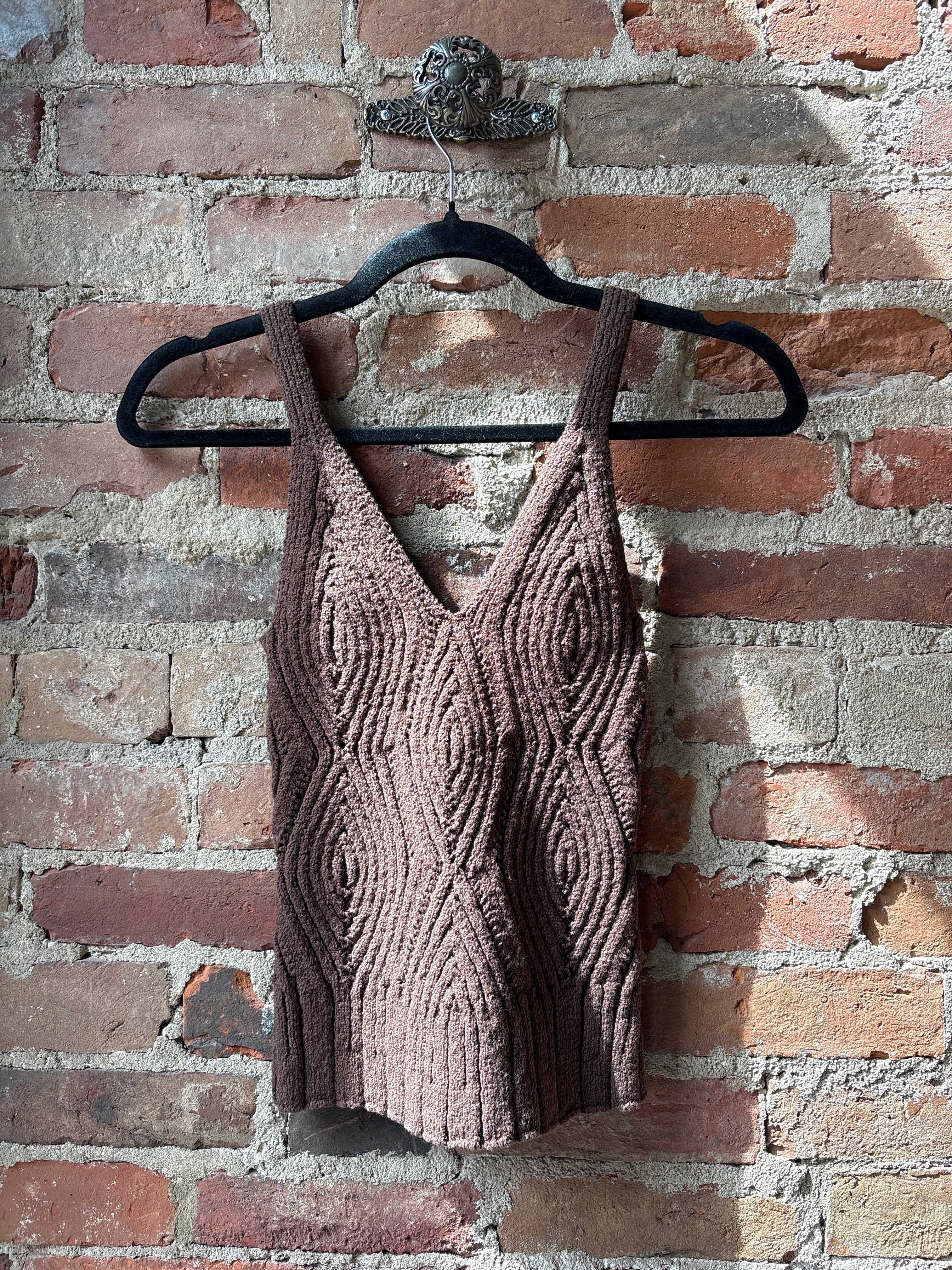 CLOSED V-Neck Strap Top - Maple Brown Women's Tops - Sloane Boutique