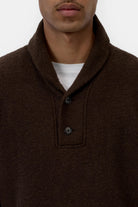 Closed Wool Fleece Sweatshirt - Espresso Brown Men's Tops - Sloane Boutique