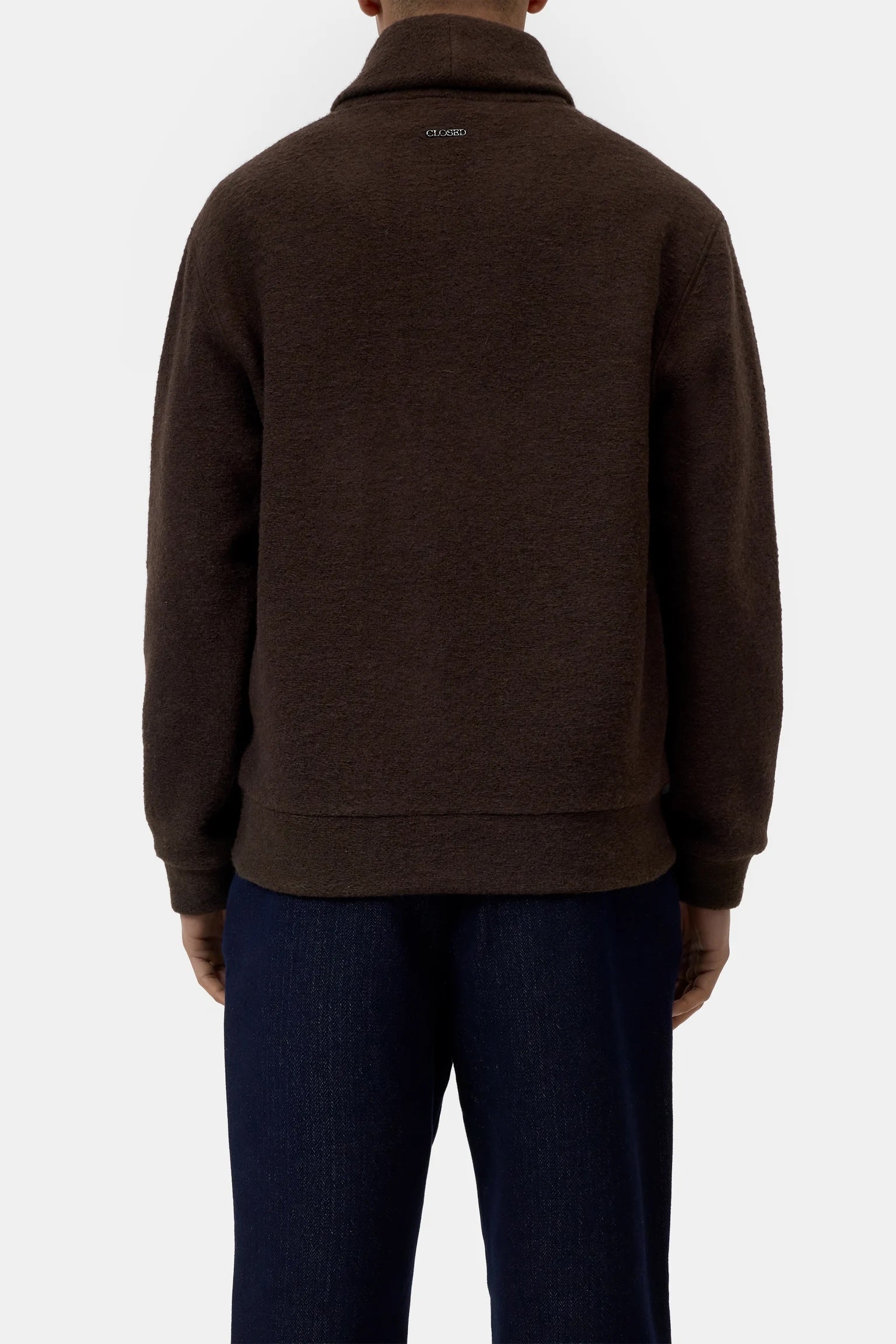 Closed Wool Fleece Sweatshirt - Espresso Brown Men's Tops - Sloane Boutique