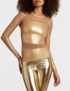 Commando Gilded Chic Mesh Long Sleeve Top - Gold Women's Tops - Sloane Boutique