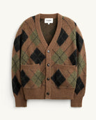 Corridor Argyle Cardigan - Brown Men's Tops - Sloane Boutique