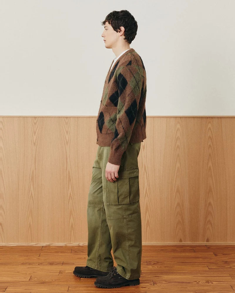 Corridor Argyle Cardigan - Brown Men's Tops - Sloane Boutique
