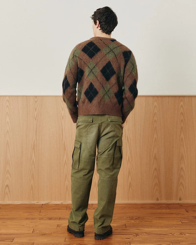 Corridor Argyle Cardigan - Brown Men's Tops - Sloane Boutique