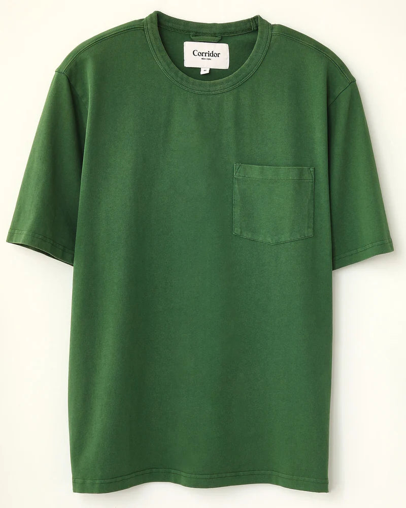 Corridor Garment Dye Tee - Green Men's Tops - Sloane Boutique