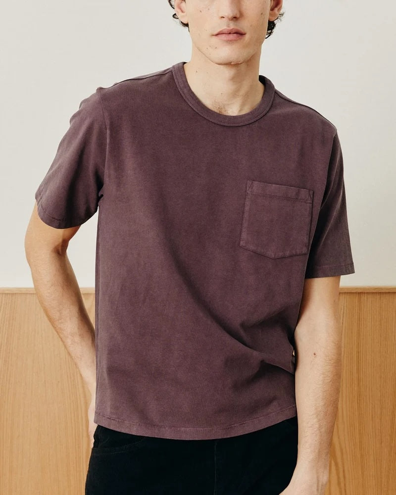 Corridor Garment Dyed Tee - Wine Men's Tops - Sloane Boutique
