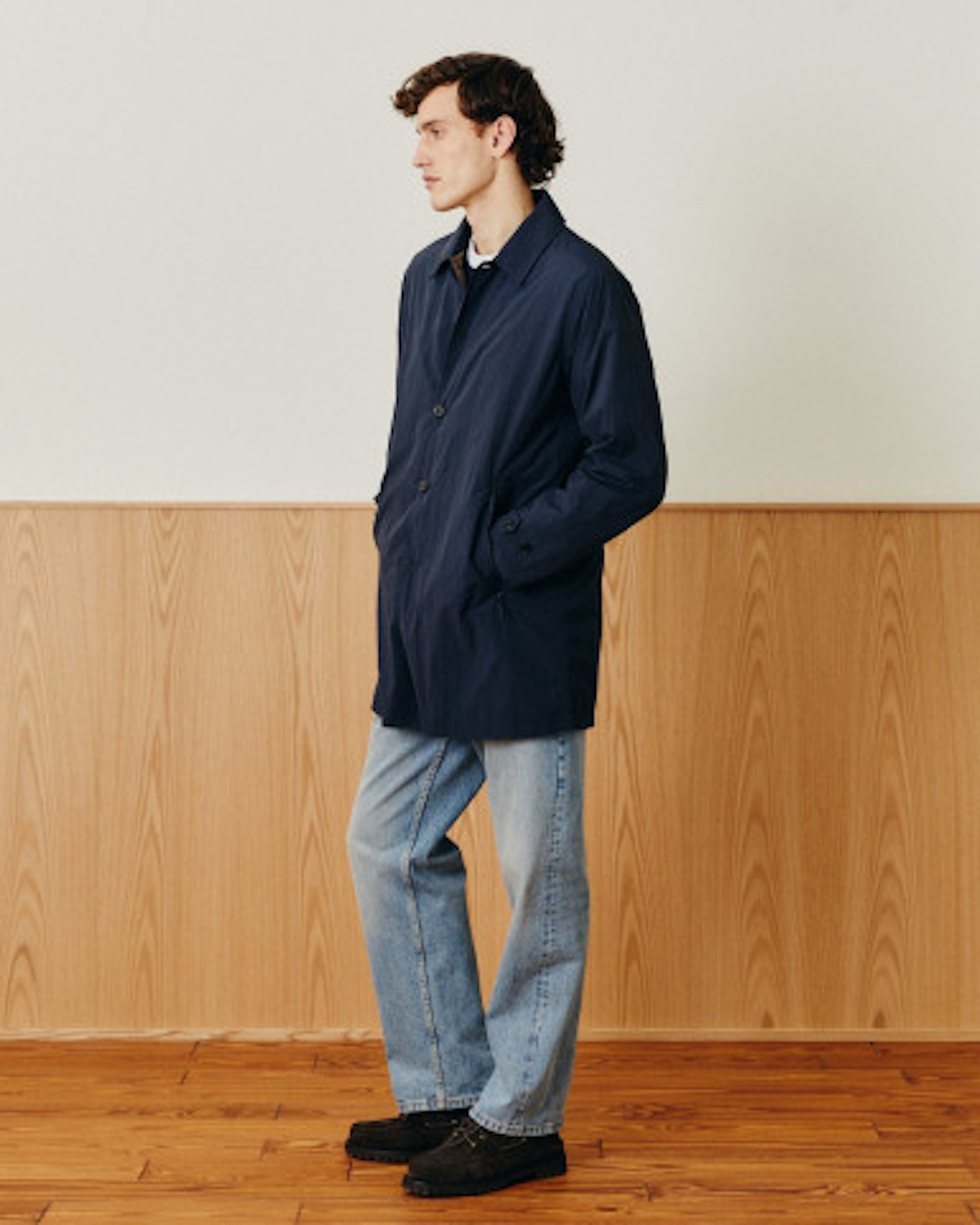 Corridor Mac Coat - Navy Outerwear - Sloane Boutique