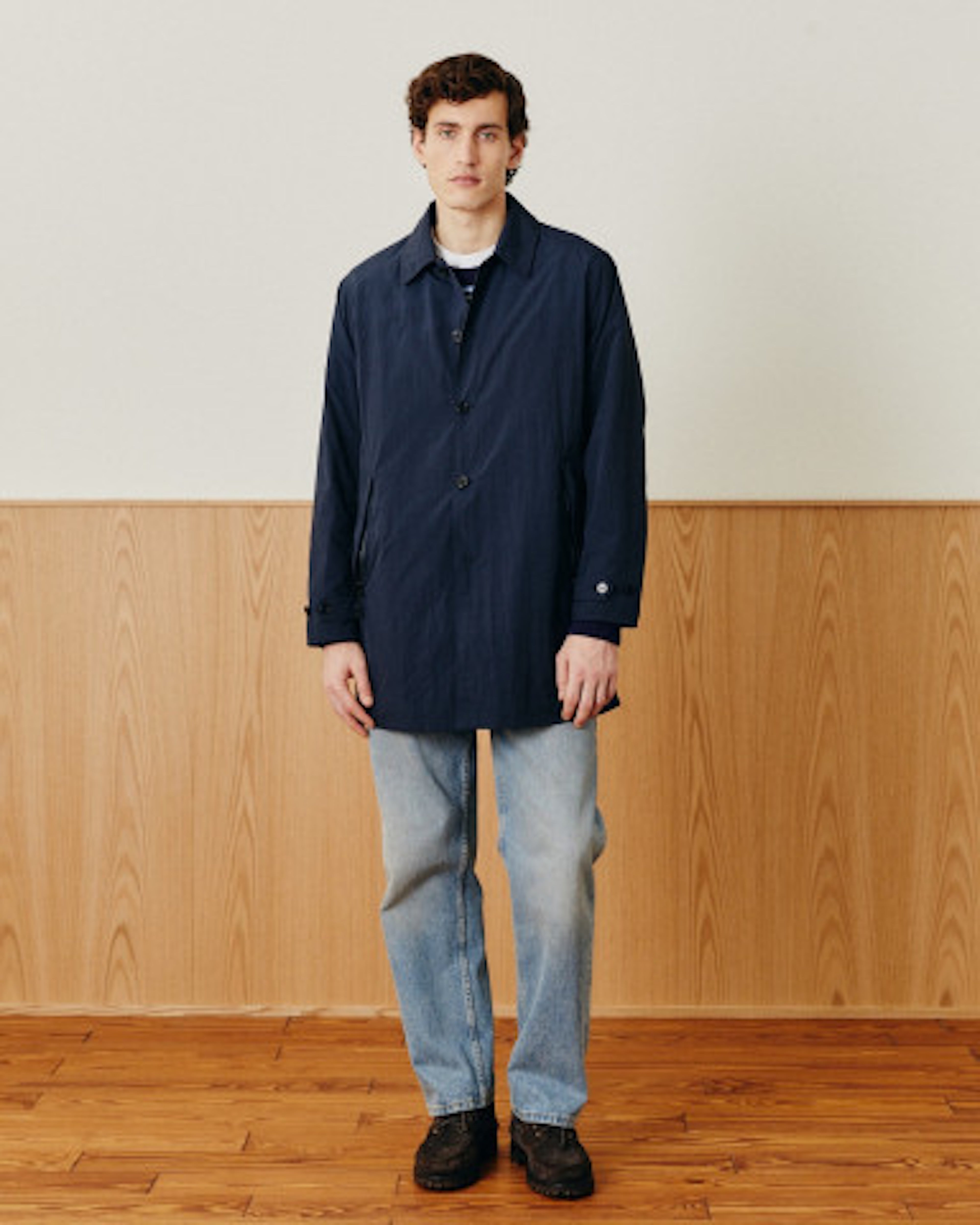 Corridor Mac Coat - Navy Outerwear - Sloane Boutique